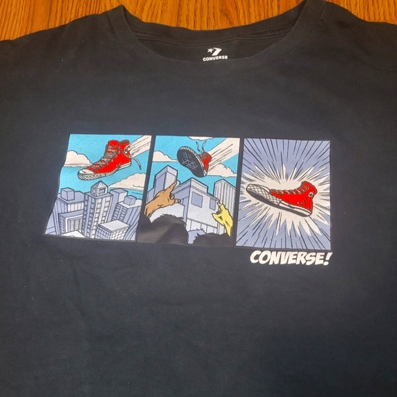 Converse Comic Graphic Tee Red Chuck Taylor Pop Art Men's XXL A74 - Picture 1 of 7